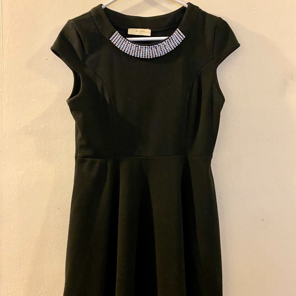 Little Black Dress with Diamond Collar